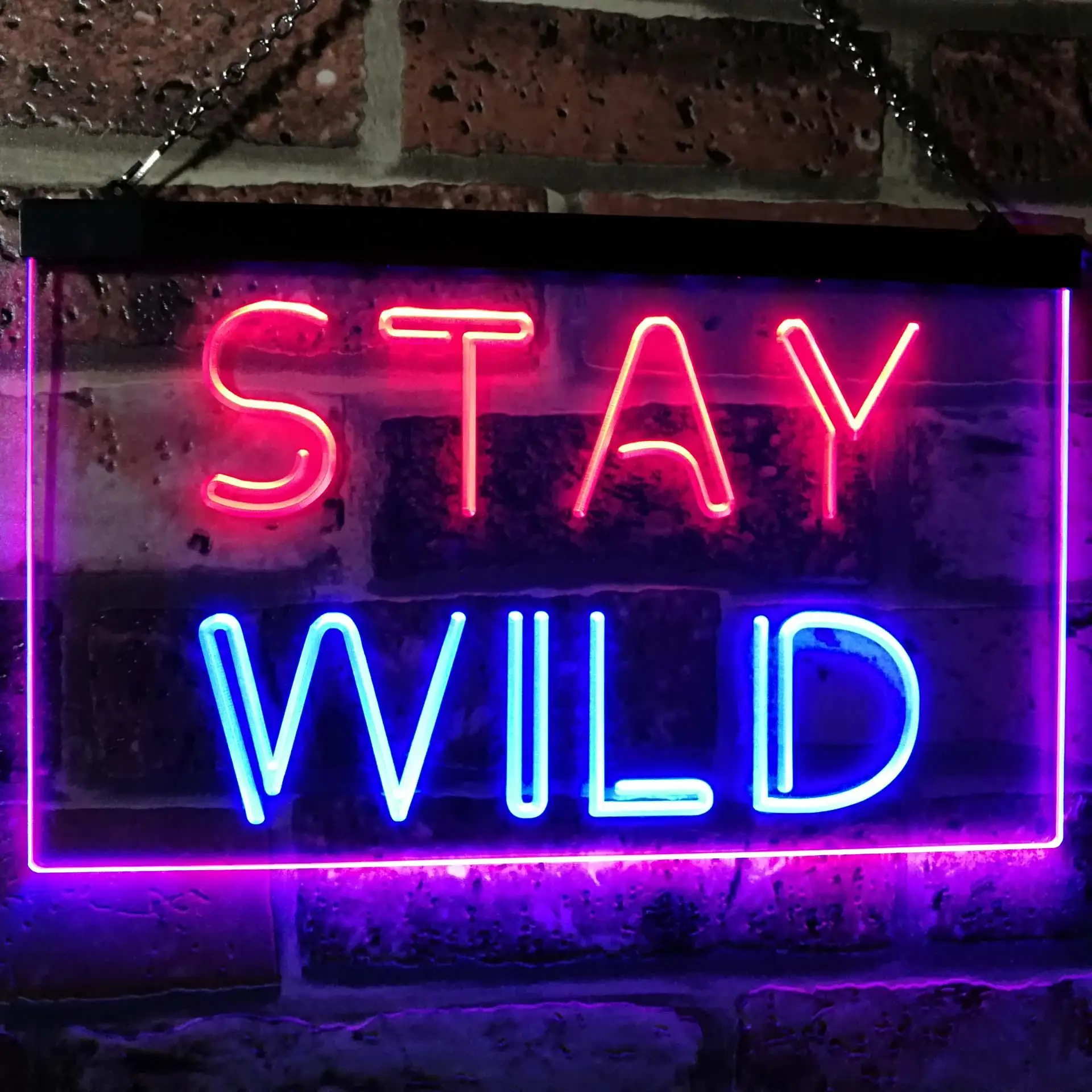 Stay Wild Home Decor Dual-color LED Neon Sign st6-i3112