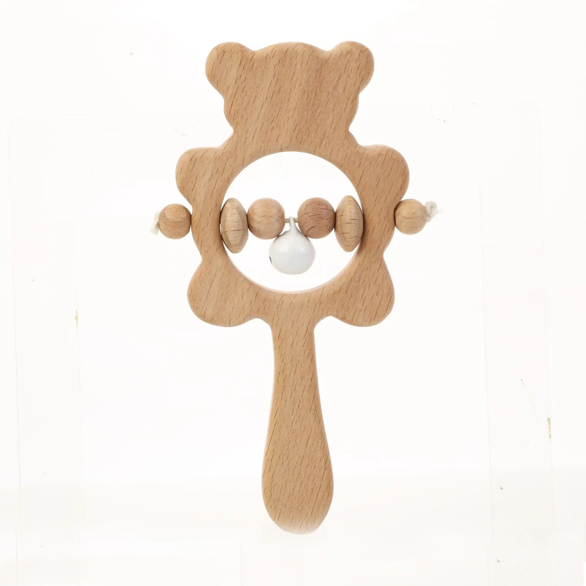 Baby Comfort anello orso di faggio campana campana colorata fai da te che tiene il giocattolo dei bambini del fumetto dentizione accessori per giocattoli per bambini