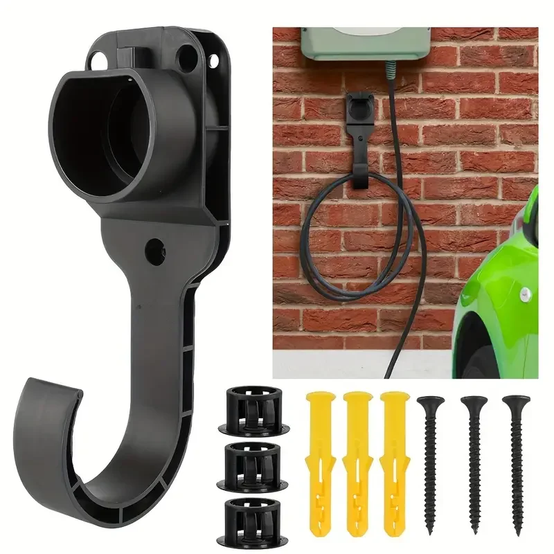 For Electric Car Charging Wall Mount Bracket EV Charger Cable Holder For Type 2 Connector EU Plug Universal Gun Head Socket