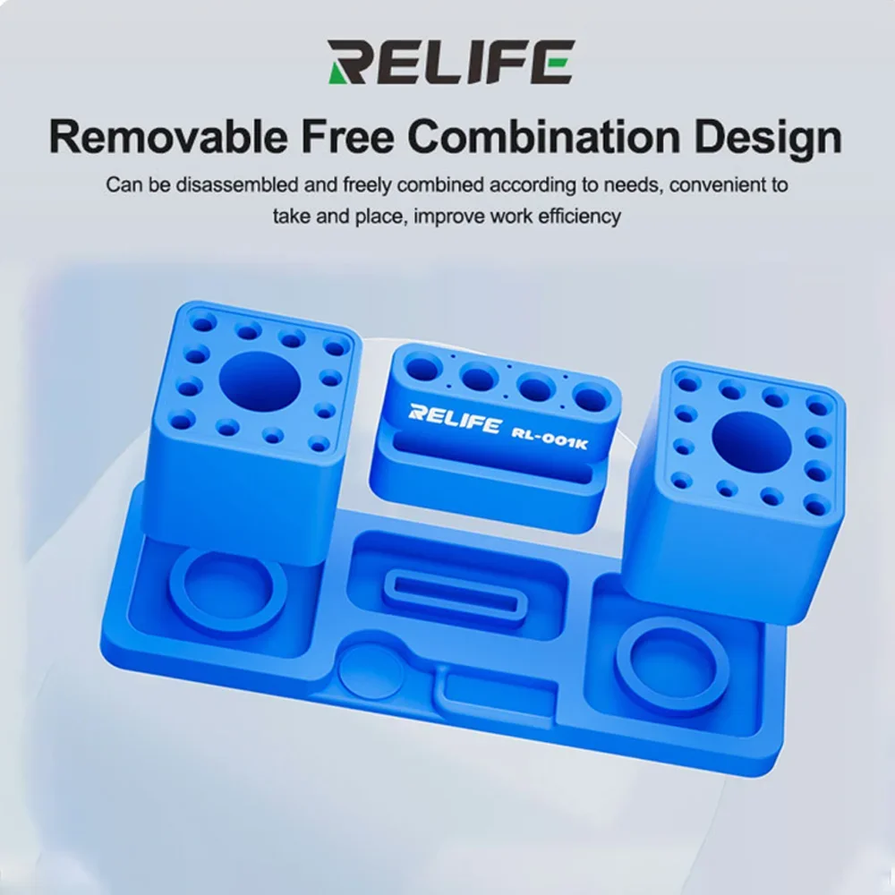 Storage Box for Tools, Multi-compartment Detachable Organizer with Strong Adsorption, Holder for Repair Tweezers & Screwdrivers