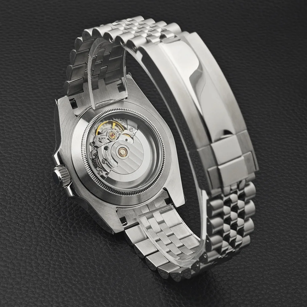 Automatische Herrenuhr mit Datum, Saphirglas, Keramiklünette, Dandong GMT-Uhrwerk, Leuchtende Mechanische Uhr – Detail 4