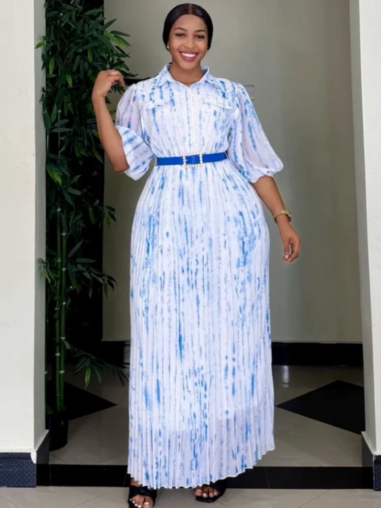 

African Dresses For Women Elegant Polyester Muslim Fashion Abayas Dashiki Robe Kaftan Long Maxi Dress Turkish Africa 2025 New