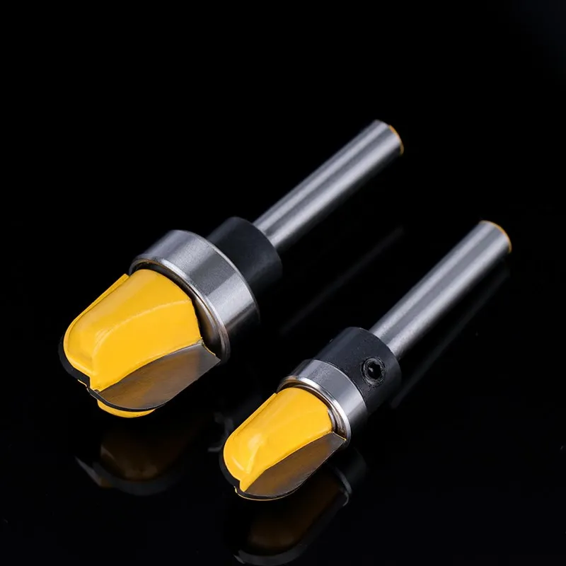 6mm 8mm 1/4 Shank Bowl & Tray Router Bit 1-1/8 3/4 Diameter Round Nose Milling Cutter With Bearing Woodworking Tools