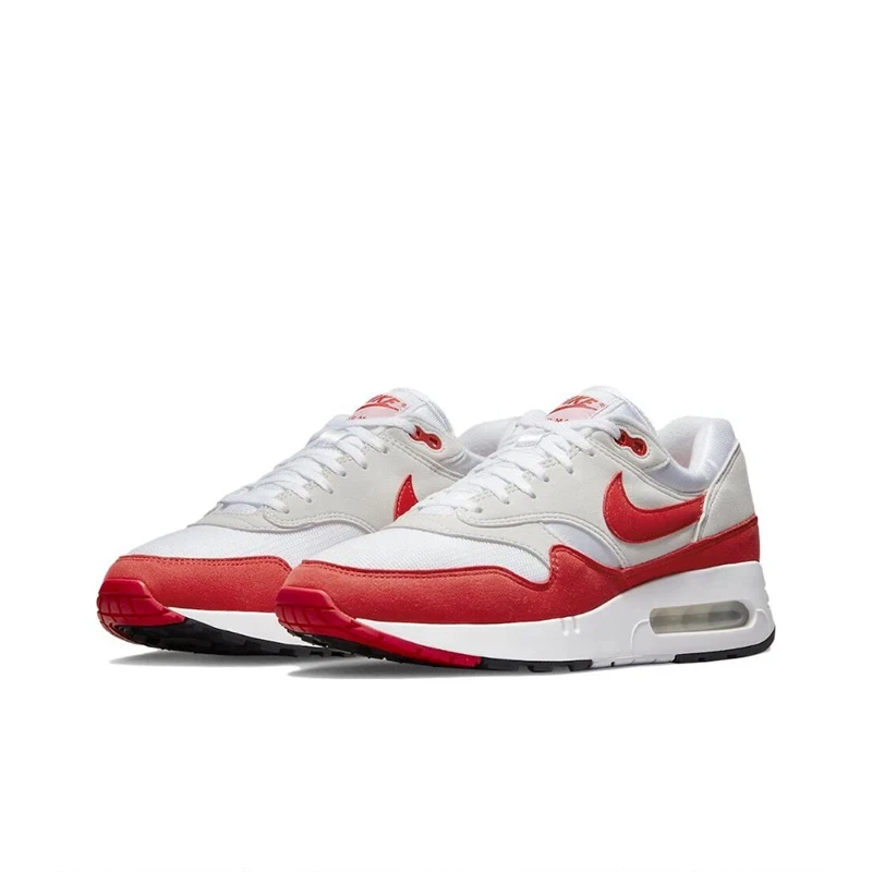 Original Nike Air Max 1 \'86\' “Big Bubble” Men\'s Running Shoes Wear Resistant Shock Absorption Red Gray Sneakers 908375-103