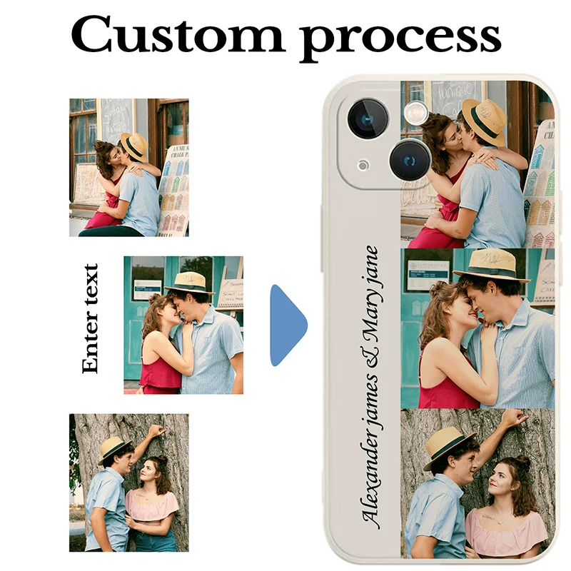 لتقوم بها بنفسك نص صور مخصصة جراب هاتف آيفون 16 16e 15 14 13 12 11 برو ماكس Mini SE 2020 2022 XS XR 6s 7 8 Plus غطاء خلفي من البولي يوريثان #1