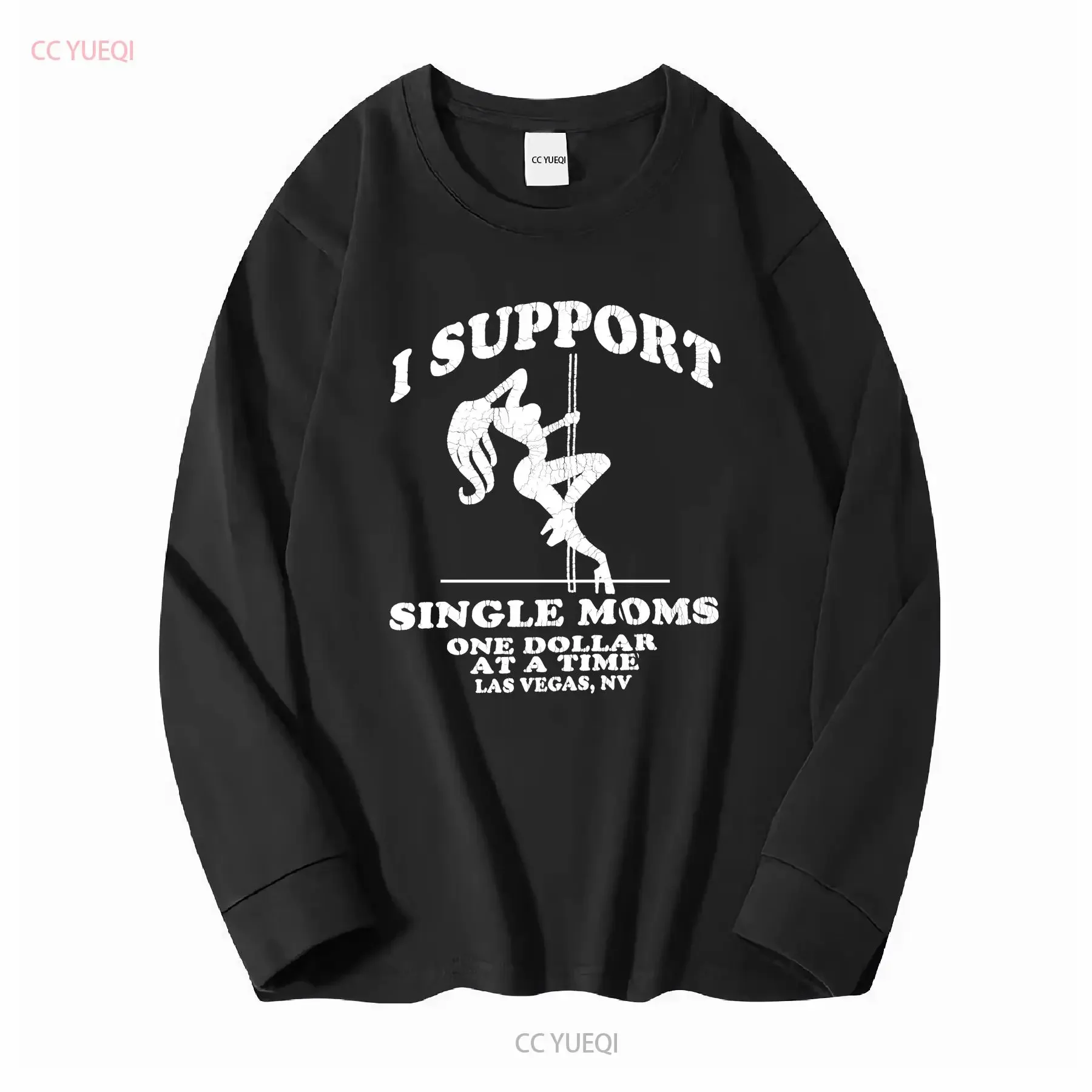 Rare Vintage I Support Single Moms One Dollar At A Time T Shirt 90s Strippers M vintage Washed homme graphic fashion