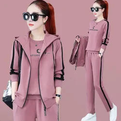 Spring Autumn Women Tracksuit Coats+Sweatshirts+Pants 3Pcs Suit Fashion Outfits Ladies Casual Clothing Sets Loose Sportswear