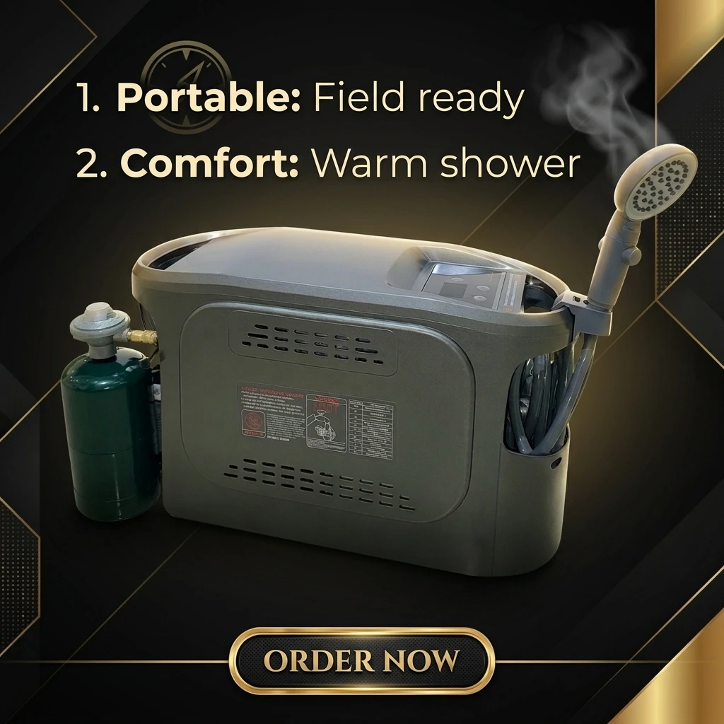 Tankless Gas Water Heaters Outdoor Portable USB Gas Instant Water Heater with Copper Heat Exchanger for RV Car Household Camping