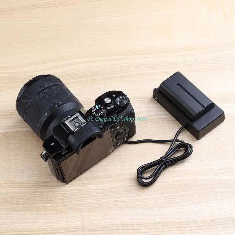 E74D Battery Adapter Coiled Cable for DSC-RX10 A7R A7S II A5000 A5100 A6400 A6500