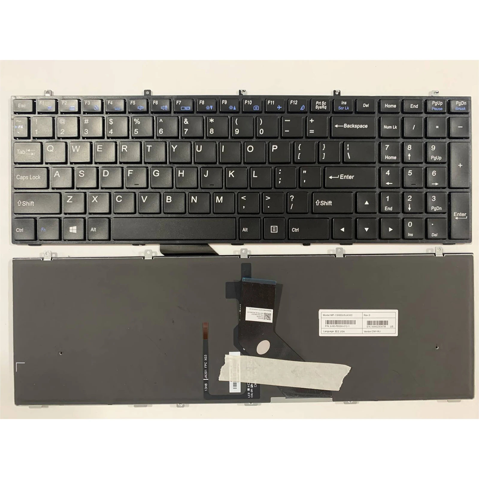 for Clevo W370SS W370SK W370STQ W370 W370ST W370ET Laptop keyboard US Layout 5