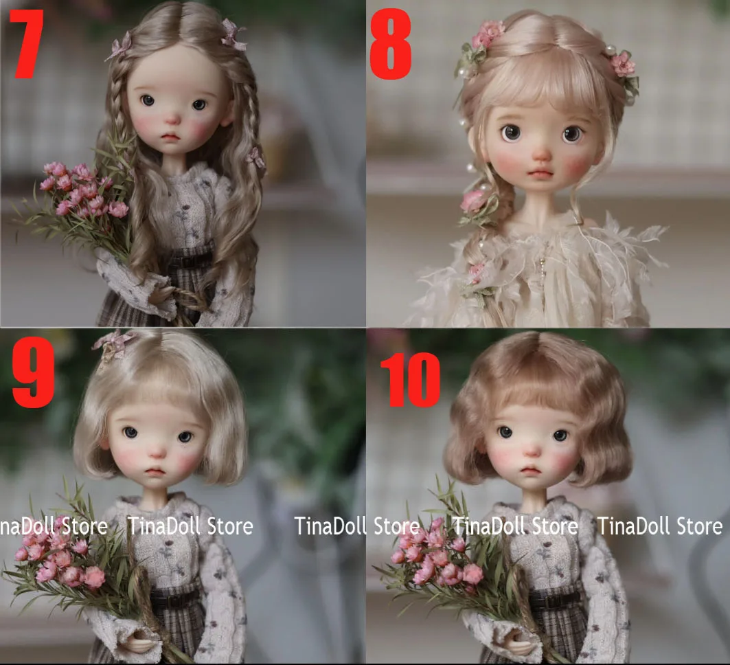 （TinaDoll Store）2025 Various style Wigs for Landoudou Landazz 16cm head circumstance W19