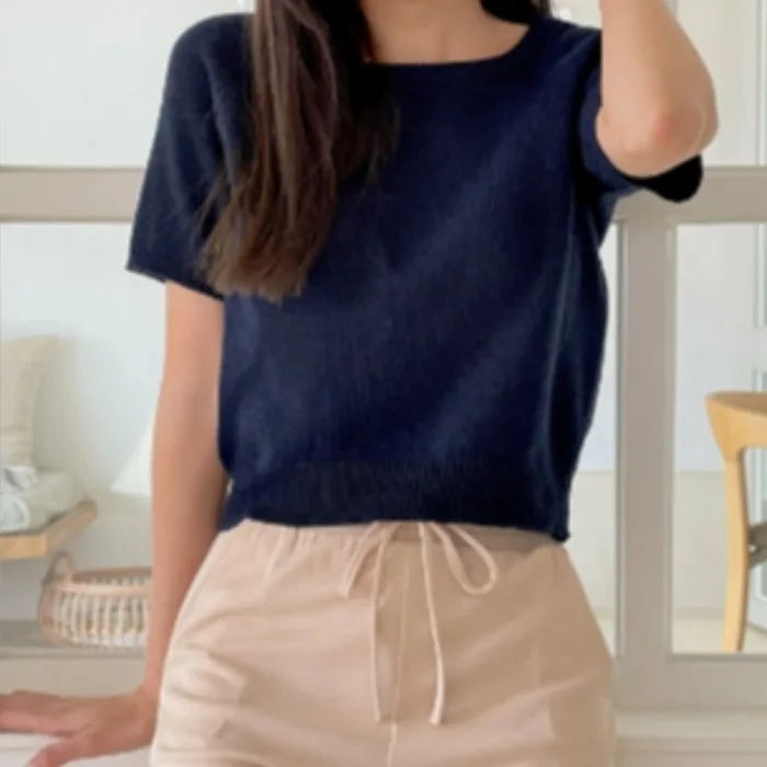 التخسيس ort Sve محبوك سترة المرأة عادية Sle مربع Ne لون نقي الربيع الصيف النسخة الكورية تنوعا