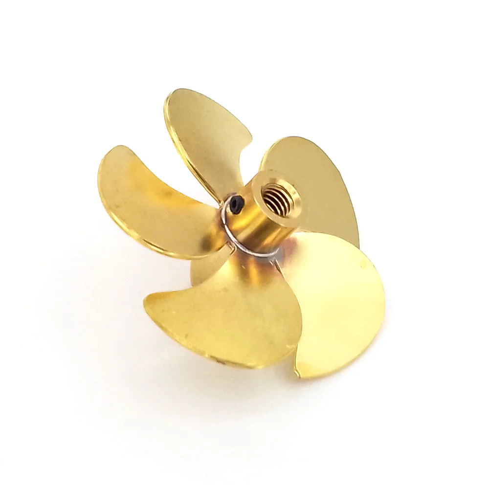 1PC RC Scale Boat Propeller Diameter 35mm M4 5-Blades Copper Prop for RC Boat Scale Marine Submarine Tug Fishing Model Boat