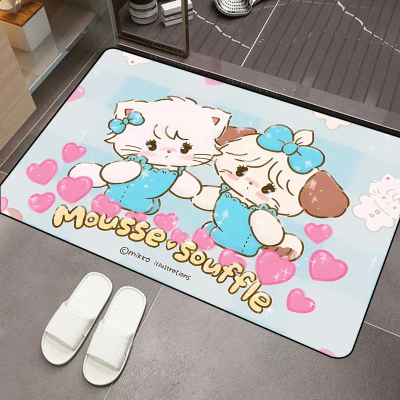 Mikko cute cartoon door mat bathroom non-slip quick-drying floor mat bathroom absorbent diatom mud carpet