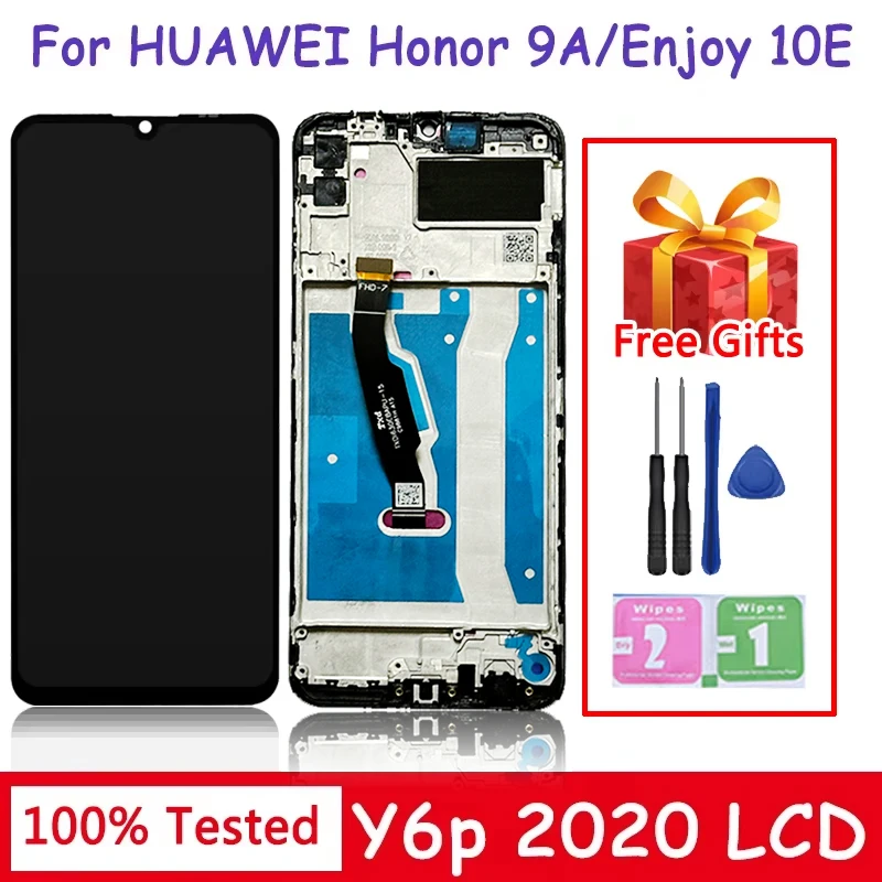 6.3 "Pour Huawei Y6P MED-LX9 LCD Profitez de 10E Écran MED-AL00 Écran Tactile Digitizer Remplacement Pour Honor 9A Écran LCD MOA-LX9N
