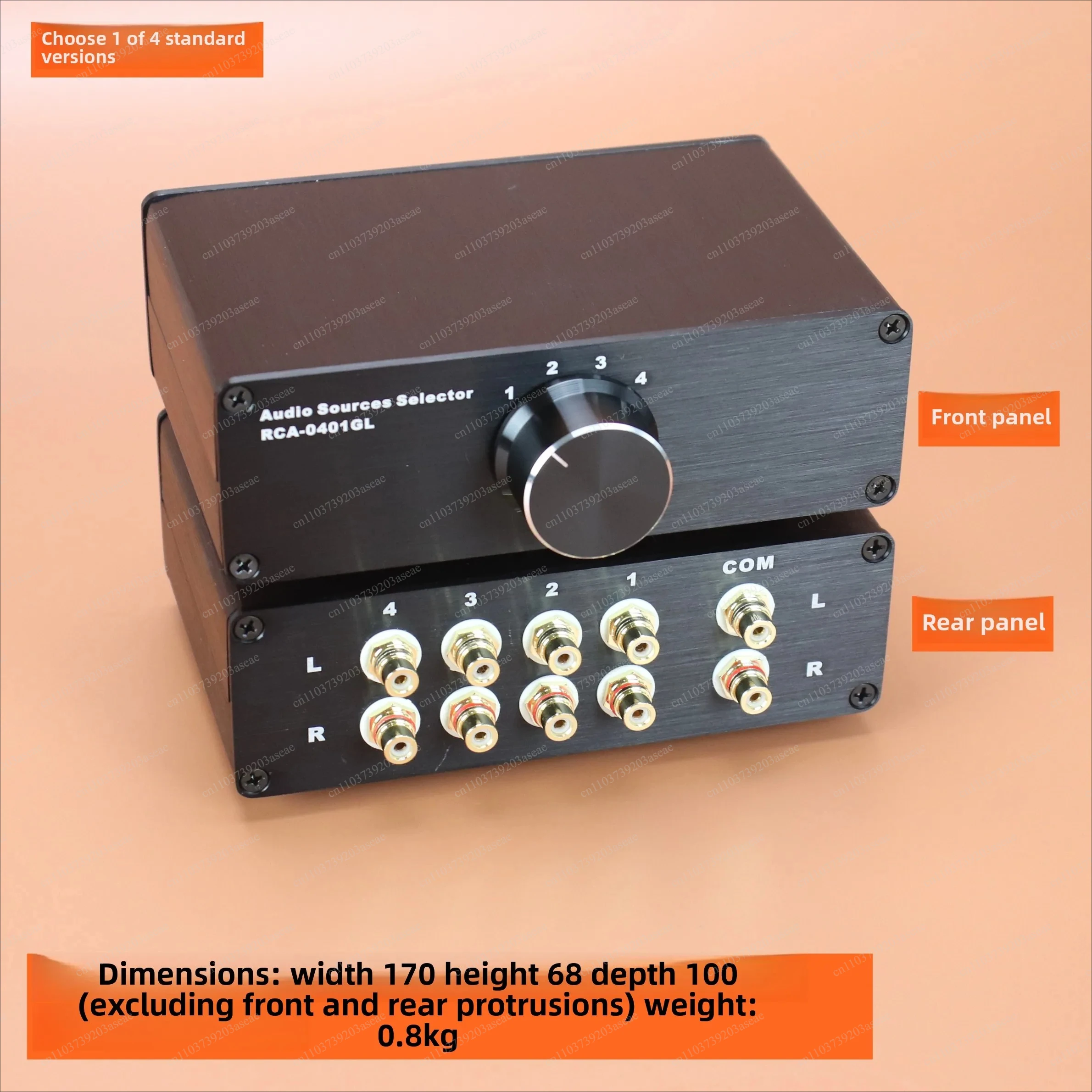 Dual Channel RCA Audio Switcher, Signal Source & Amplifier Selector Box