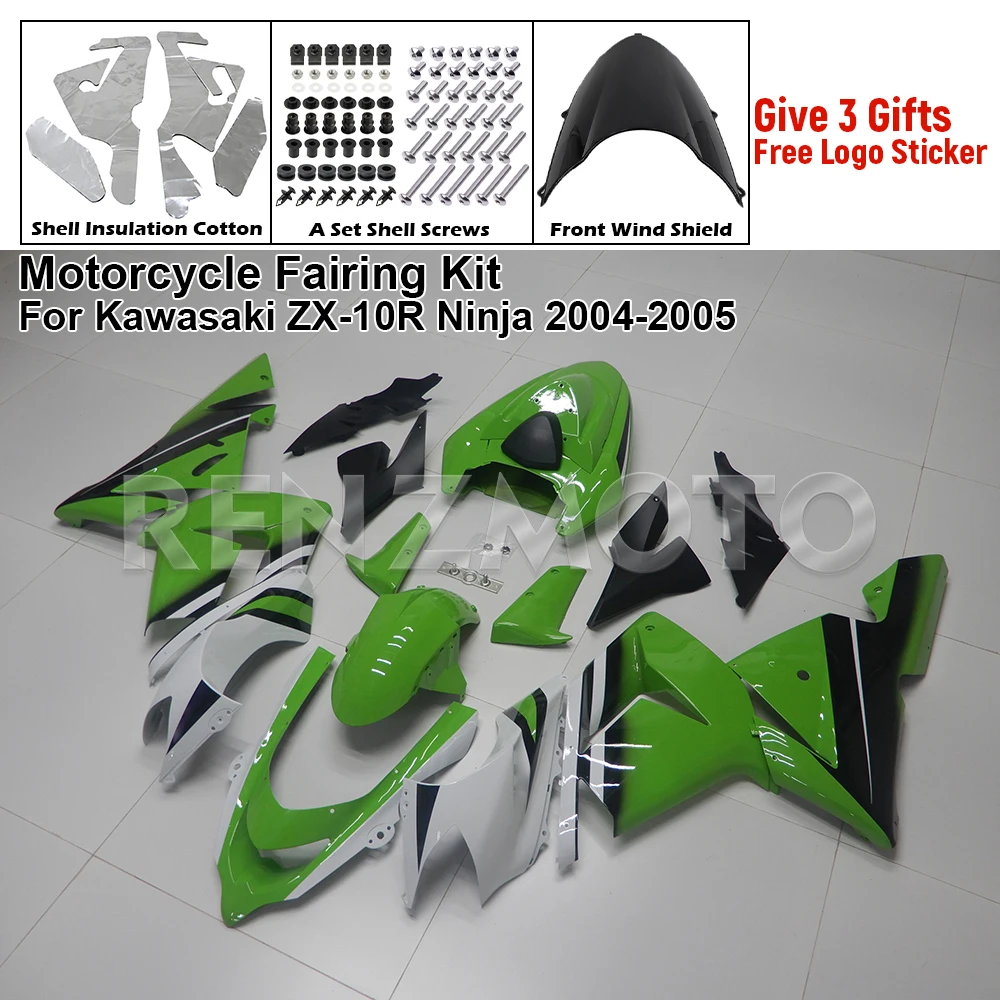 

Для Kawasaki ZX-10R Ninja 2004-2005 аксессуары для мотоциклов, обтекатели, литьевая форма, окрашенная АБС-пластик, комплекты кузова K1005-105a