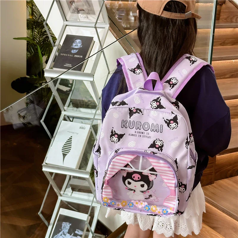 Sanrio Backpack Cinnamoroll School Bag Kuromi Double Shoulder Bags My Melody Bagpack Y2K Hello Kitty Things Pochacco Gift Girl