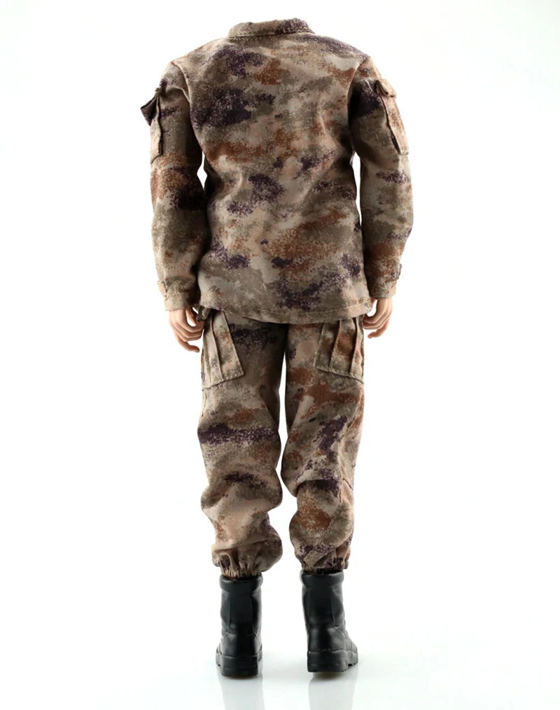 1/6 مقياس الذكور الجندي السماء المرصعة بالنجوم الصحراء التمويه دعوى الملابس الصفراء مجموعة صالح 12 ''عمل الشكل الجسم الدمى #3