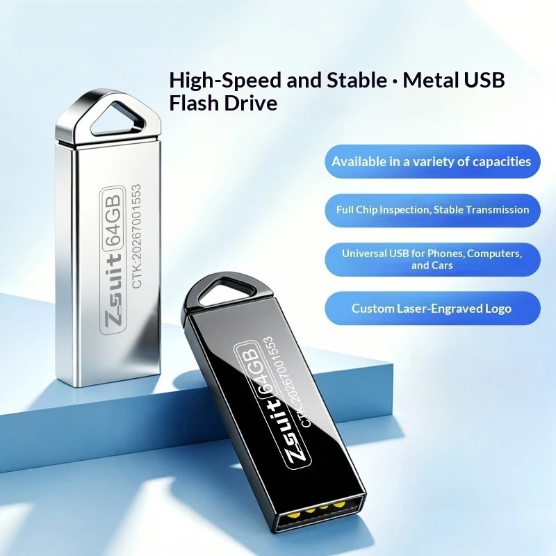 USB Flash Drive 2.0 Mini Flash Pendrive  U Disk, High-speed Usb Finger, Car Pluggable Audio