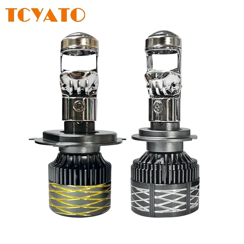 TCYATO 2PCS car led headlights h4 ultra-bright high and low beam integrated dual-lens automotive headlights h7 laser headlight