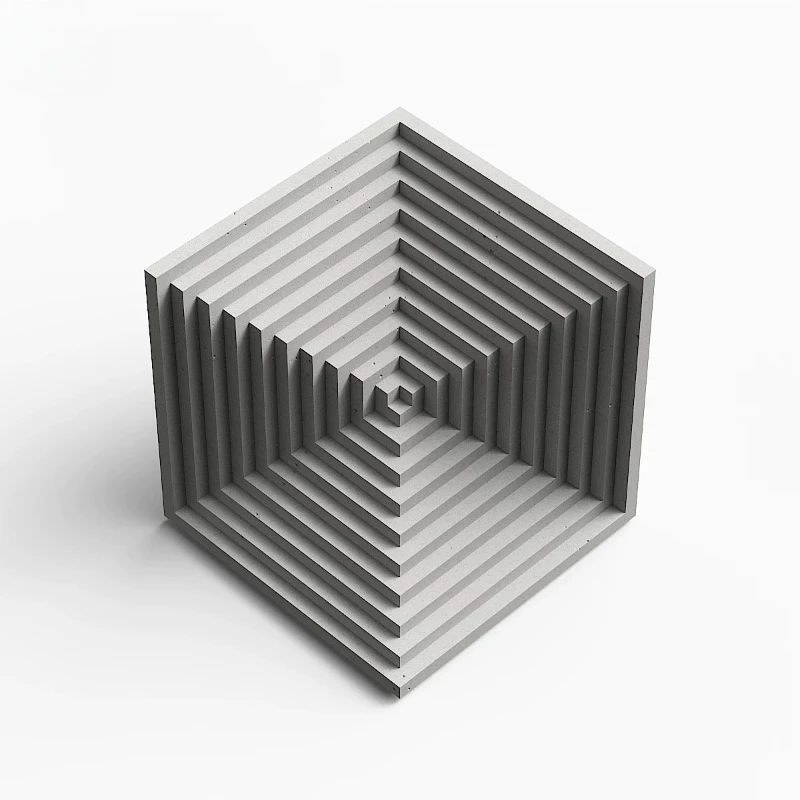 Cement three-dimensional minimalist architectural model decor geometric staircase cement ornaments industrial style desk decor