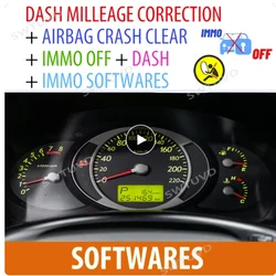 IMMO OFF SOFTWARES + DASH MILLEAGE CORRECTION + AIRBAG CRASH CLEAR/ TOTAL 32 GB Package of Software Ecu Programming Package