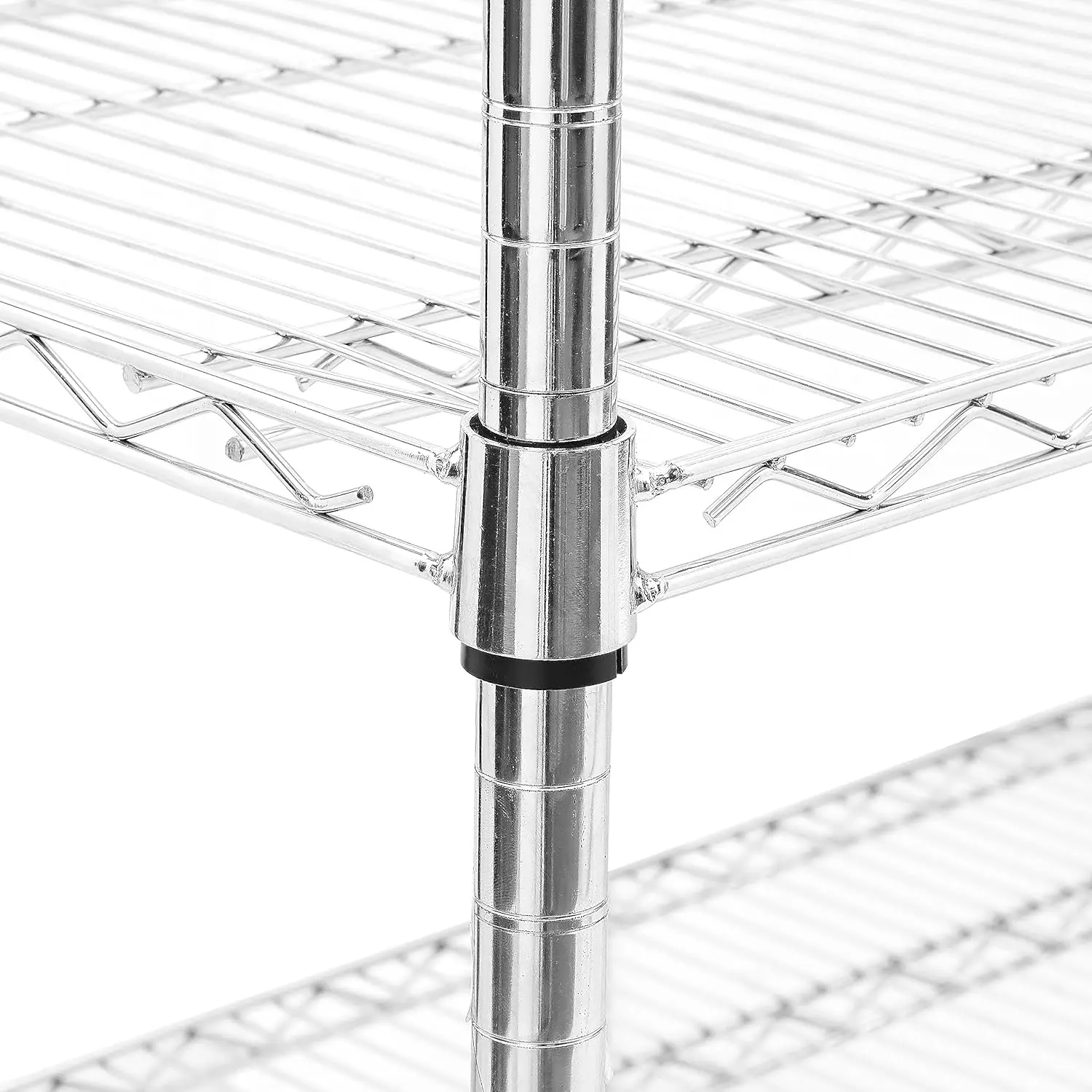 Estantería de alambre de Metal de 5 niveles con ruedas, 60 "L× 24" W× 72 "H, estantería ajustable de alta resistencia y estantes de almacenamiento con forros, para