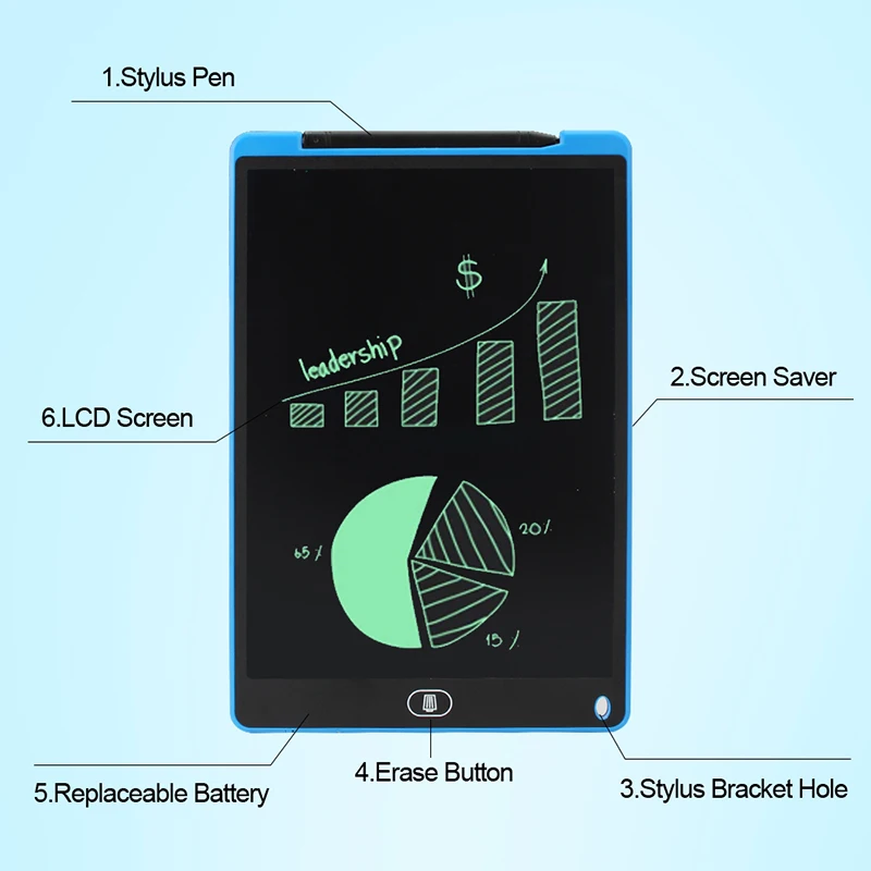 Halolo-tableta gráfica de dibujo lcd de 12 pulgadas, tableta de escritura con luz LED, almohadilla de dibujo, tablero Digital, cuaderno inteligente electrónico