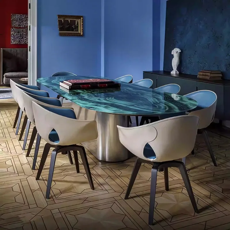 Современное легкое роскошное кожаное седло, высококачественное минималистское кресло для домашнего использования.