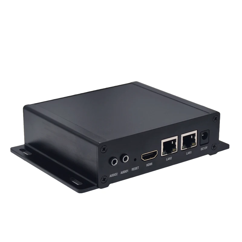 9 Channel H265 4K 1080p Video IPTranscoder Decoder  Audio Web for FM RTMP UDP for Server