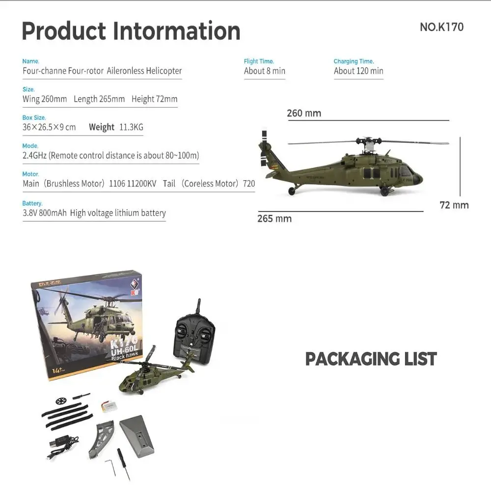 Plástico k170 rc helicóptero 4.0ch carregamento usb helicóptero voador brinquedo verde recarregável avião de controle remoto presentes do dia das crianças