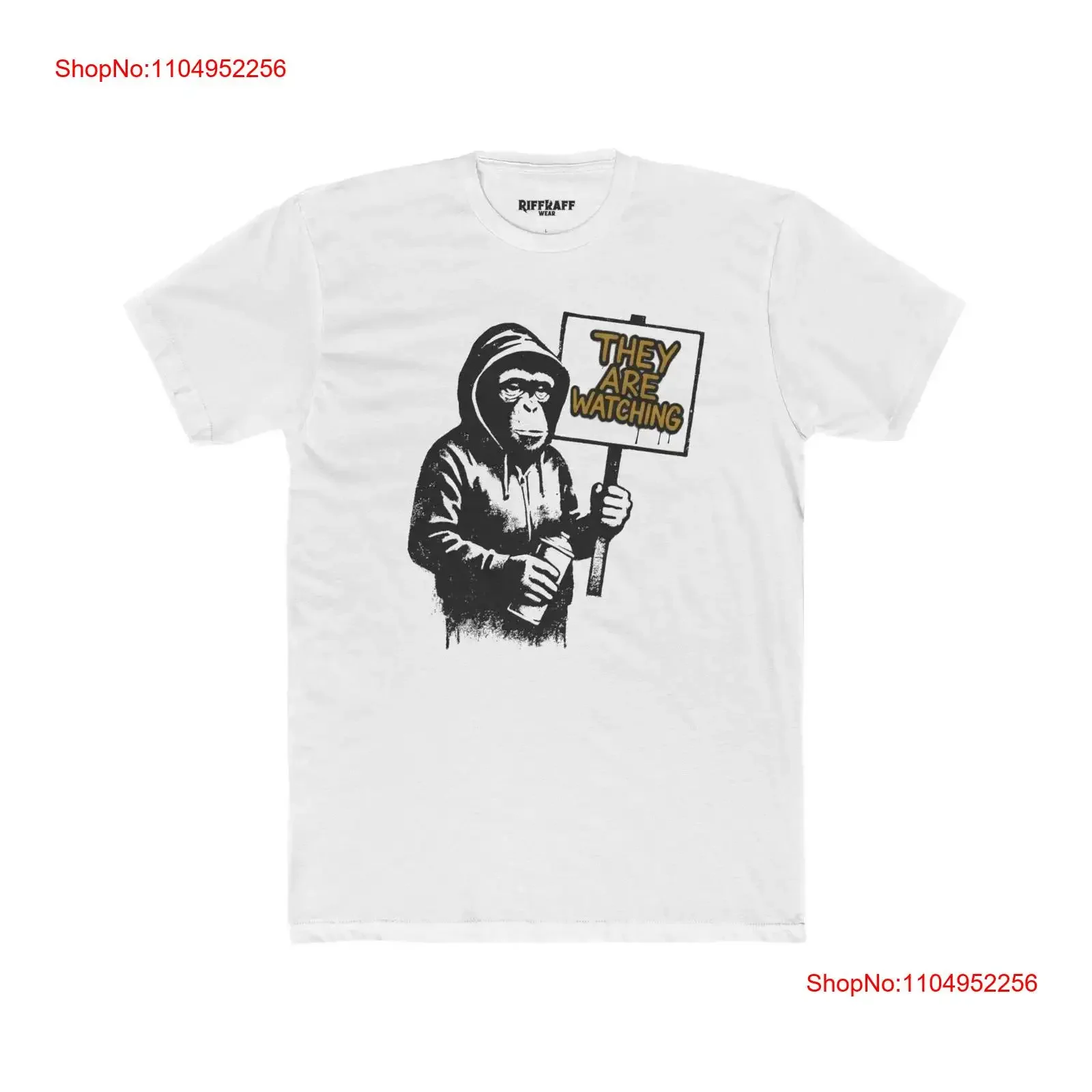 

They Are Watching Cotton Crew T Shirt Riff Raff Wear vintage Washed Slightly graphic Comfortable Soft Top For Everyday Wear