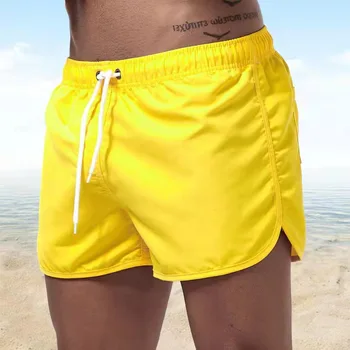 Men's Swim Shorts Swim Trunks Quick Dry Board Shorts Bathing Suit Breathable Drawstring With Pockets for Surfing Beach Summer 4
