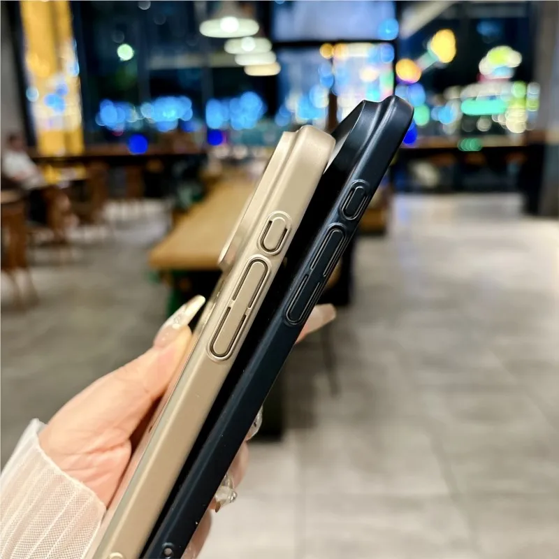 高級マットメタリック超薄型 MagSafe ワイヤレス充電対応ケース iPhone 17 Air 16 15 14 Plus 13 12 11 17 Pro Max ハードカバー