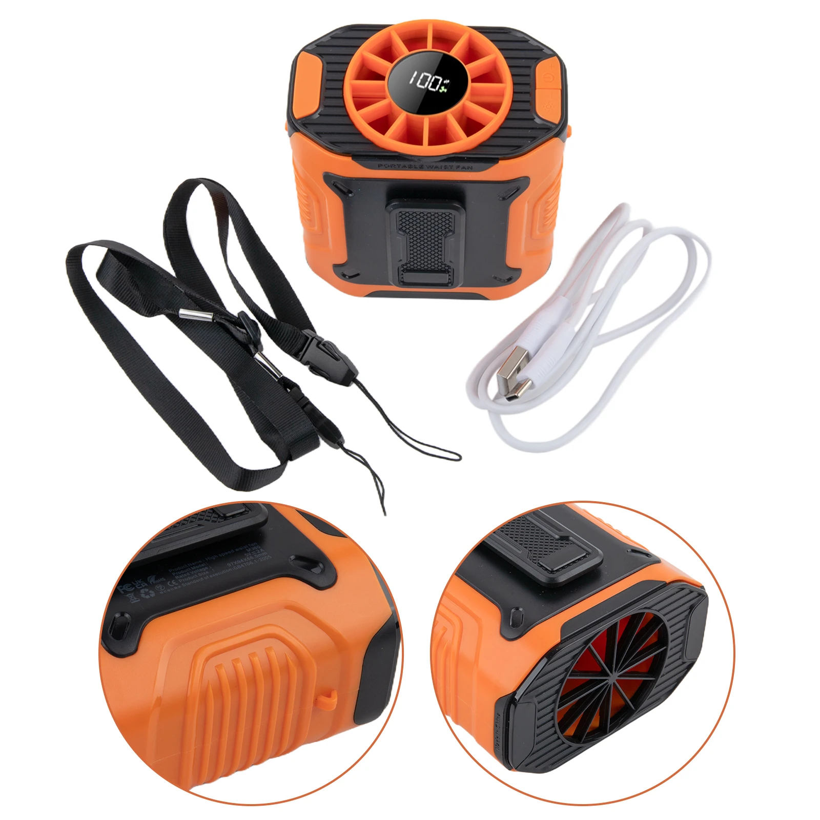 Lightweight Outdoor Cooling Fan Battery Fan Camping Fan Green Portable Fan 100 Speed Settings Ice-Sensation Engine