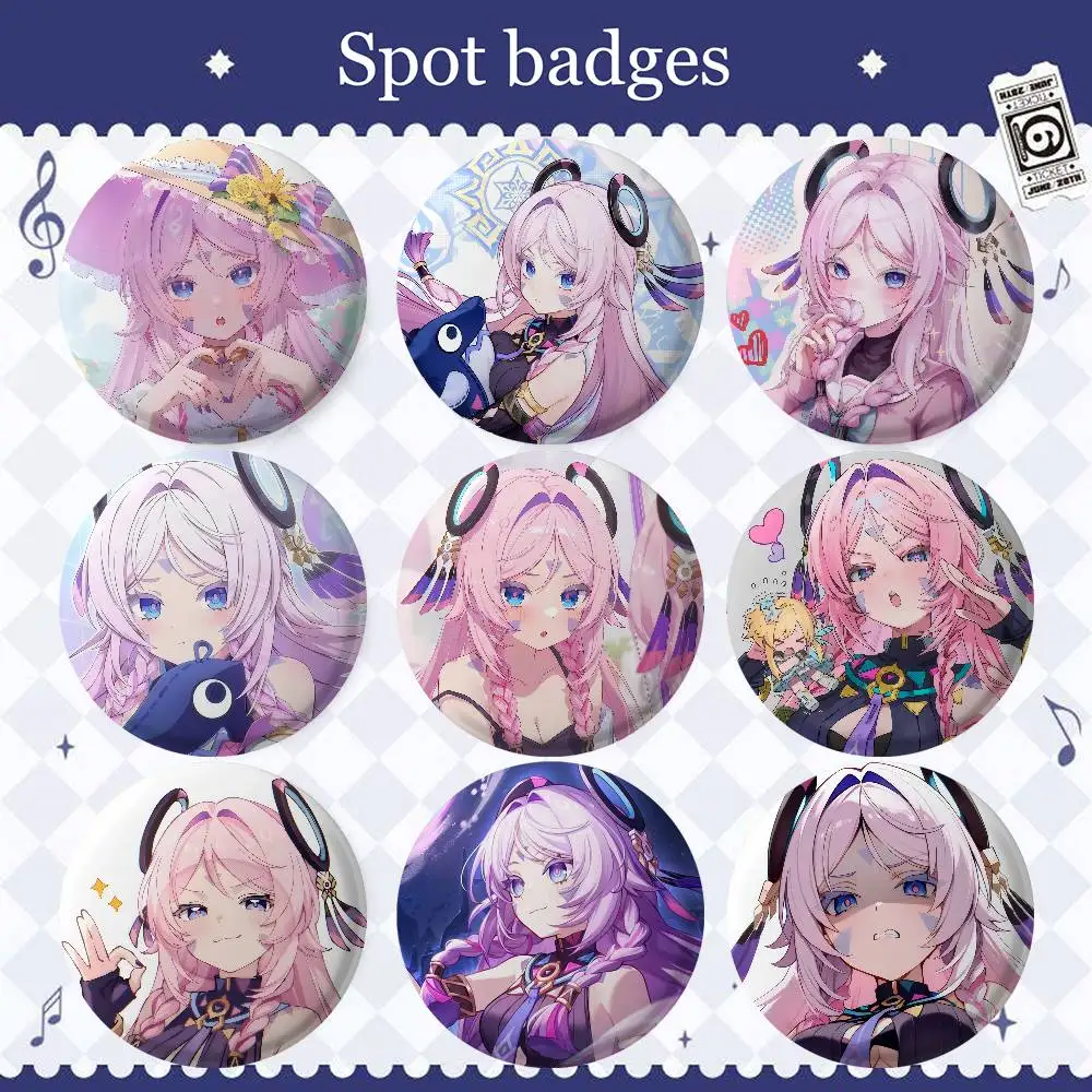 Citlali Hot Game Genshin Impact Laser Round Badge Exquisite Spot Goods