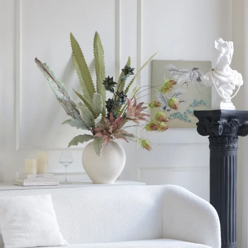 simulation floral vase ornaments living room flower arrangement villa table flowers light luxury and high-end feeling