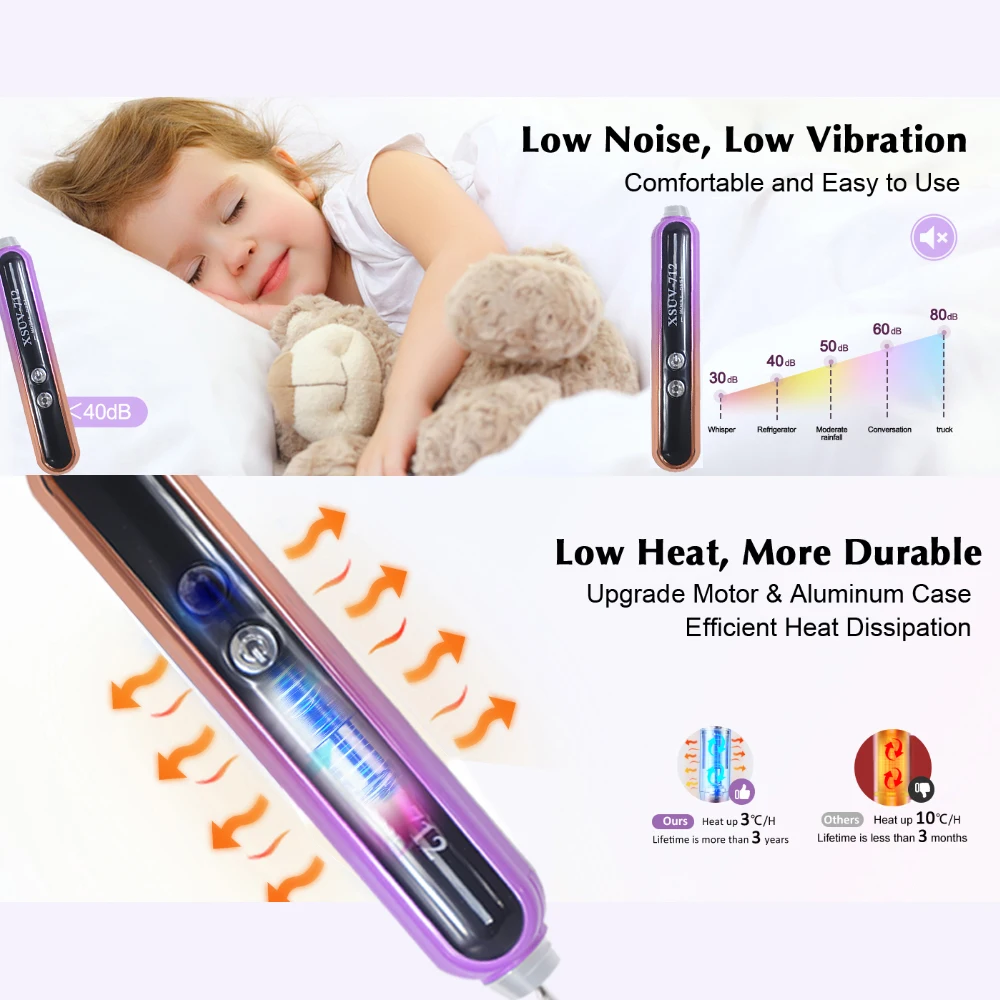 قلم عازل أظافر كهربائي يعمل بمنفذ USB للاستخدام المنزلي أداة تلميع الأظافر لطحن الجلد الميت #3