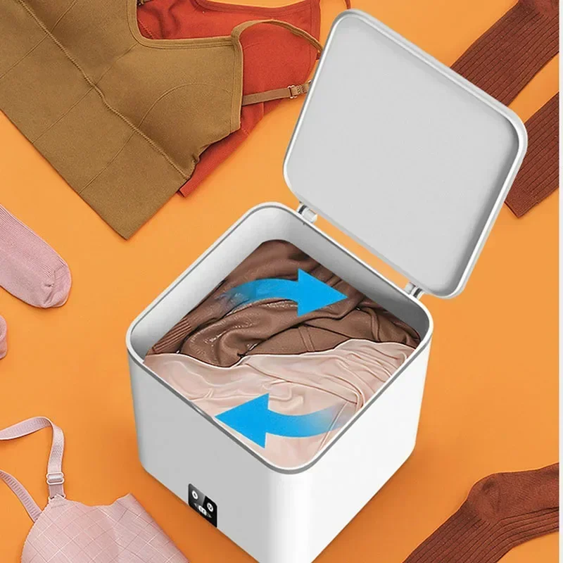 家庭用 220v 小型ポータブルミニ洗濯機家庭用 USB 下着パンティー靴下洗濯機乾燥ブルー滅菌