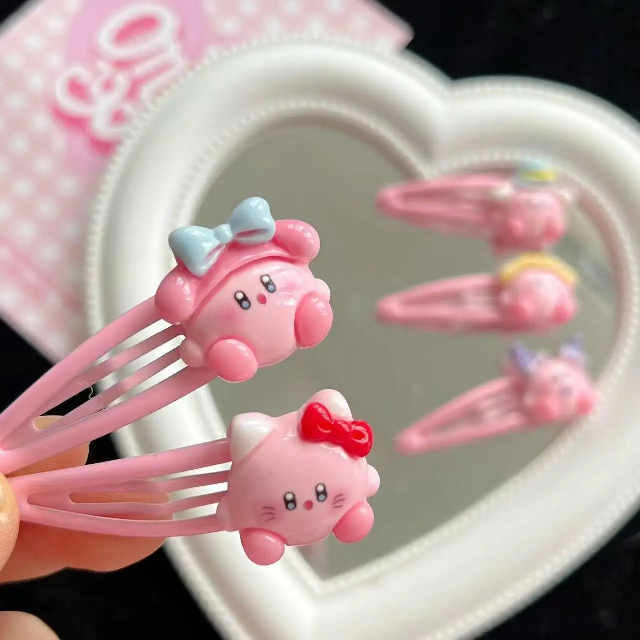 1~10pcs Cute Kirby BB Hair Clip Sweet and Lovely Girl Side Hair Clip Student Duckbill Hair Clip view 3