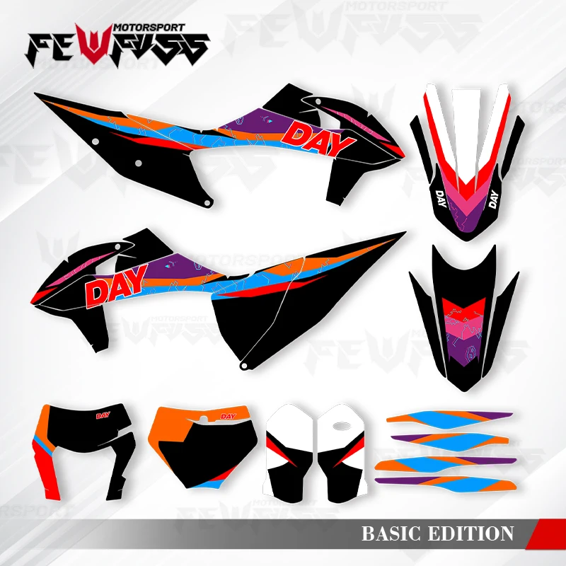 

Fewfuss Graphics Decals Stickers Motorcycle Background Custom For KTM SX SXF XC XCF 2019-2022 EXC EXCF XCW 2020-2023 002