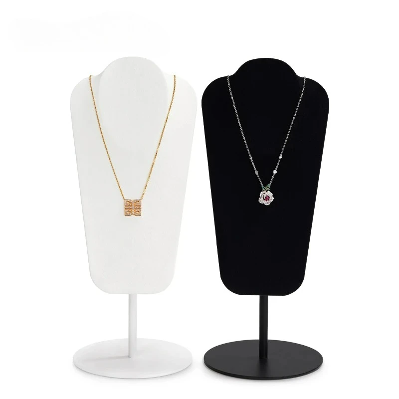 

Spring and summer new portrait stand necklace display jewelry stand black and white necklace stand display