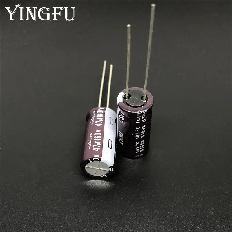 5pcs/50pcs 47uF 160V NICHICON CS Series 10x20mm High Ripple Current High Reliability 160V47uF Aluminum Electrolytic capacitor