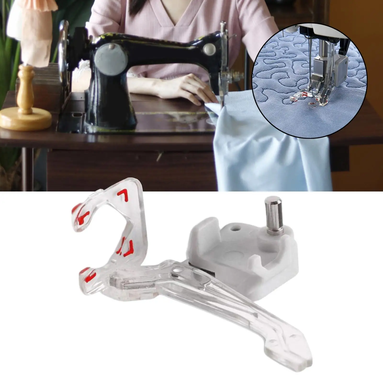 Open Toe Motion Presser Feet Presser Foot Clear Embroidery Quilting Darning Ruler Foot for 2025