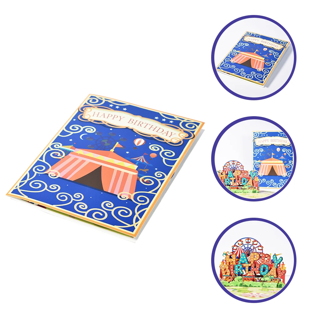 

Birthday Card Surprise Cards Foldable Handmade Greeting Paper Specialty 3D Bulk Blessing Words