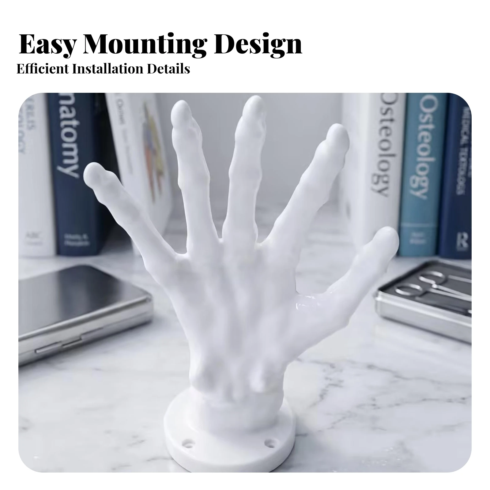 Skeletal Hand Stand Bone-Like Hand Display Rack Ball Display Holder Five-Finger Ball Stand Knuckle Detail