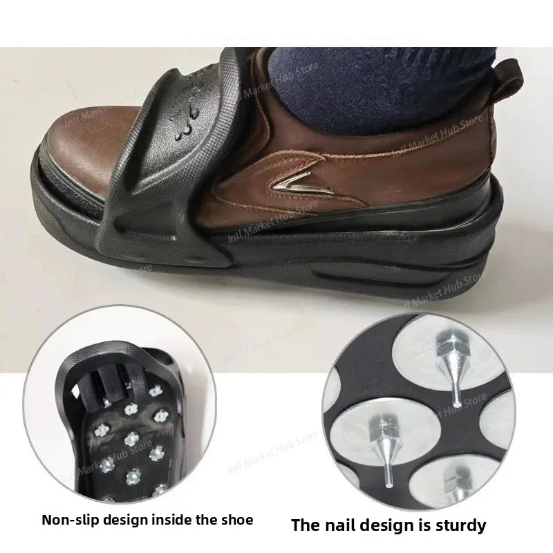 1Pair Flexible Soft Spiked Shoes for Epoxy Floor Coating Epoxy Paint Self-Leveling Cement EVA Soft Material US Large Size