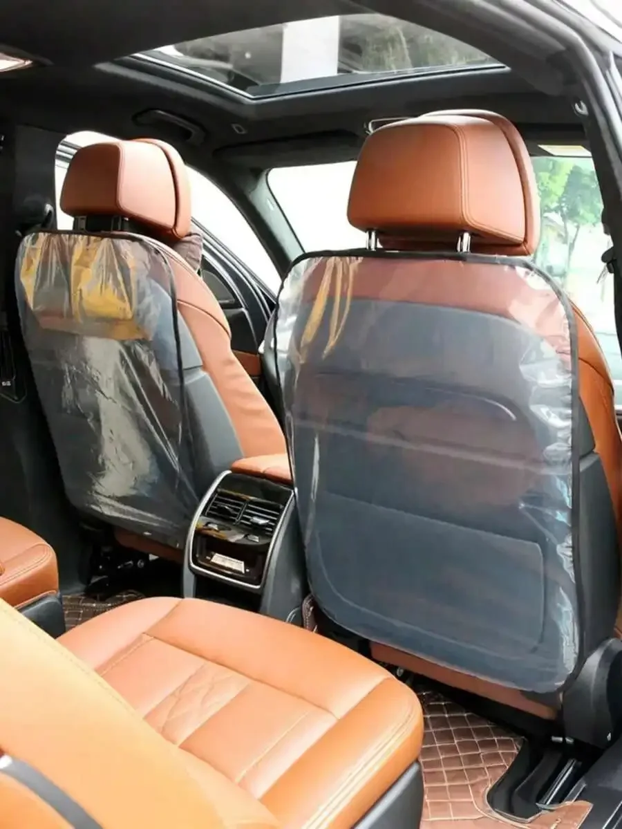 Transparent Car Seat Back Protector Anti-Kick Waterproof Dustproof Universal For Sedans SUVs