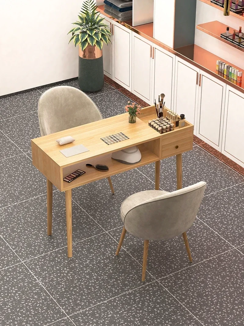 Houten Nordic Moderne Nagel Tafel Dressing Professionele Manicure Tafel Eenvoud Nagelontwerper Mesa Manicura Salon Meubels